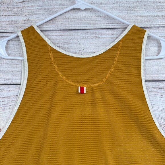 Tracksmith Athletic Shorts and Tank Set in Mustard and White - Picture 14 of 16